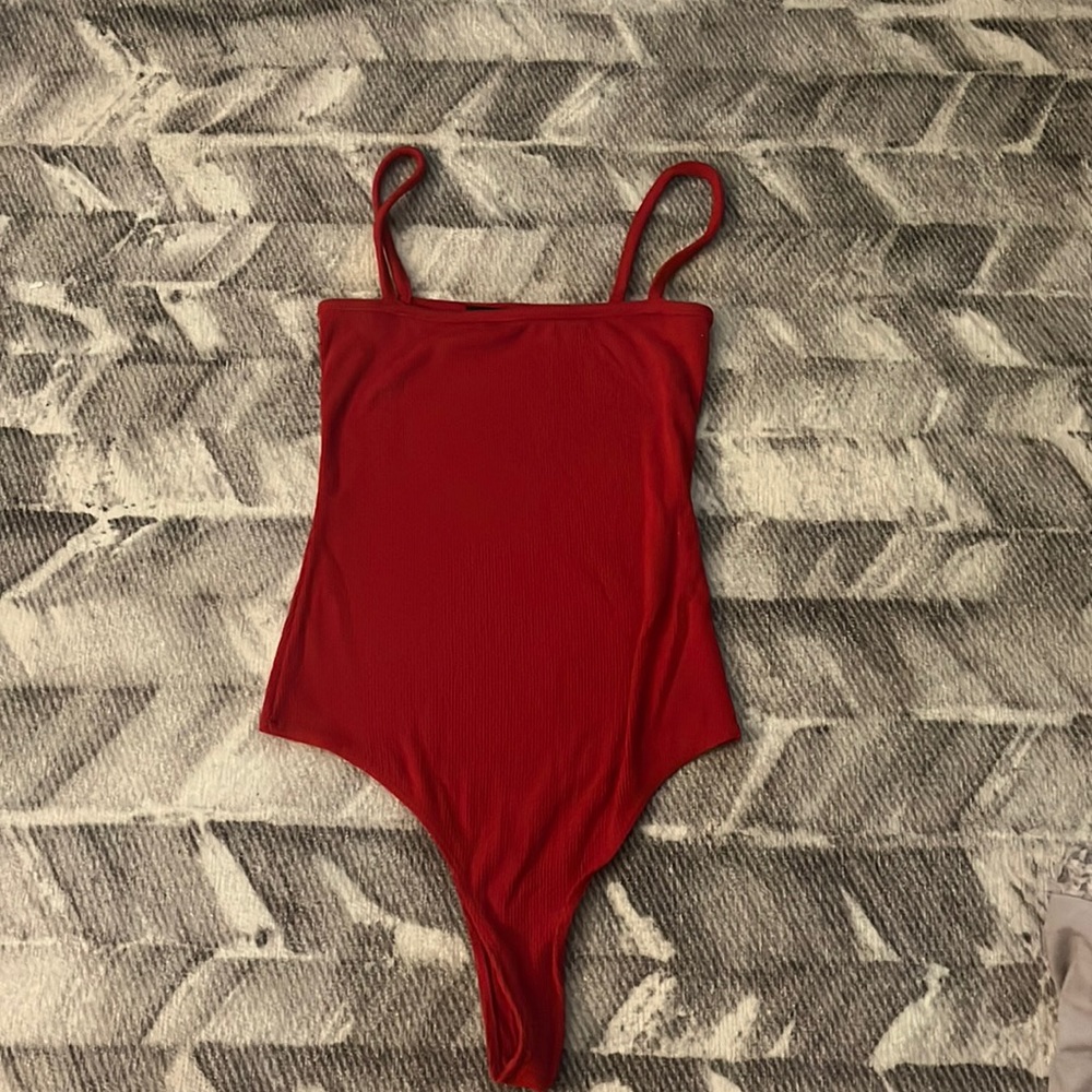 Red Brandy Melville bodysuit